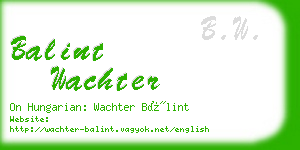 balint wachter business card